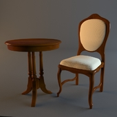 Chair with table