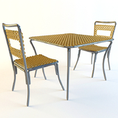 Chairs, a table