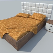 Кровать+прикроватная тумба "Scale"