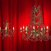Chandelier and wall brackets