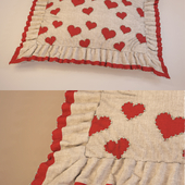 Pillow with hearts