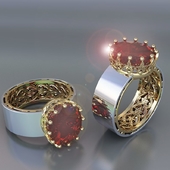 ring with  rubies