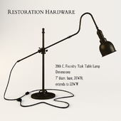20th C. Foundry Task Table Lamp