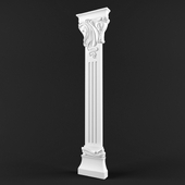 Pilaster in the art nouveau style