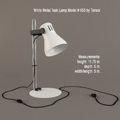 White Metal Task Lamp
