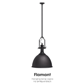 Flamant / Hanging lamp soprano antique black