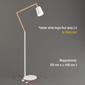 Powder white Angle floor lamp 2.0 by Workroom
