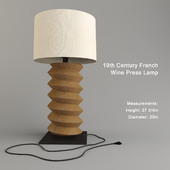 19th Century French Wine Press Lamp