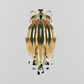 Suspension lamp with crystals