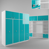 Shelf with wardrobe