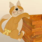Wooden cat climber