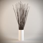 Vase with twigs