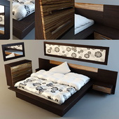 Modern bed + Dresser
