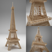 Eiffel Tower woodcraft