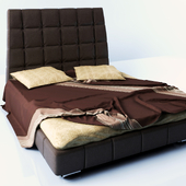 кровать с постельным бельем
