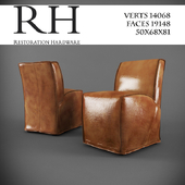 BRUNO LEATHER DINING CHAIR NARROW