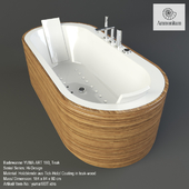 Whirlpool tub YUMA ART 180, Teak wood