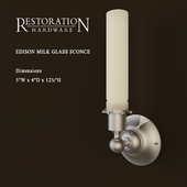 Restoration Hardware. Edison Milk Glass Sconce