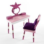 LEVELS OF DISCOVERY Princess Vanity Table & Chair Set
