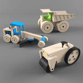 wooden toys - road builder