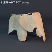 Elephant wood toy