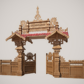 Wooden gates