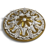 ceiling rosette with gold
