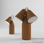 Terracotta lamp from designer Tomas Kral