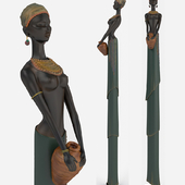 Statuette of an African female occupation