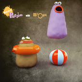Игрушки персонажи из мультфильма Purple and Brown