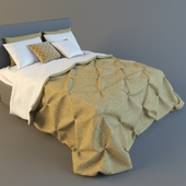 bedspread with tucks
