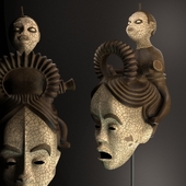African helmet mask