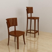 стулья - обычный и барный