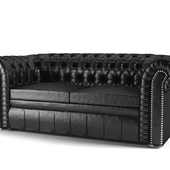 Quilted leather sofa
