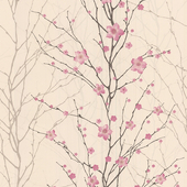 Graham & Brown Vitality Floral Wallpaper, Pink Cream, 50-017