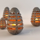 zm stone egg light  lanternes