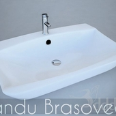Modern sink with faucet