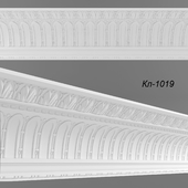 The moulded plaster cornice
