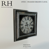 Restoration Hardware 19TH C. FRAMED DIGOIN CLOCK