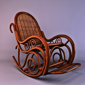 кресло-качалка из ротанга