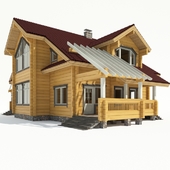 Modern wooden house.