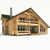 Modern cottage. Log Cabin.