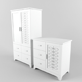cosatto wardrobe and chest of drawers