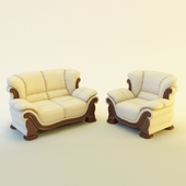 Sofa and armchair