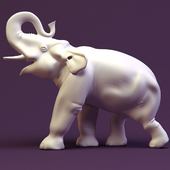 Figurine of an elephant with small ears BY REFERENCE