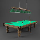 Billiard table and lamp &quot;Earl Grey&quot;