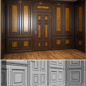 Wooden wall panels in the Victorian style