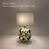 Indoor 1-light Deco Copper Finish Table Lamp