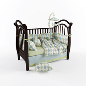 Argyle Green Blue Collection | Детская кроватка