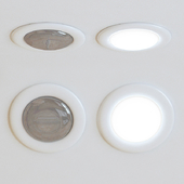 белый точечный светильник под который не надо вырезать дырки в потолке